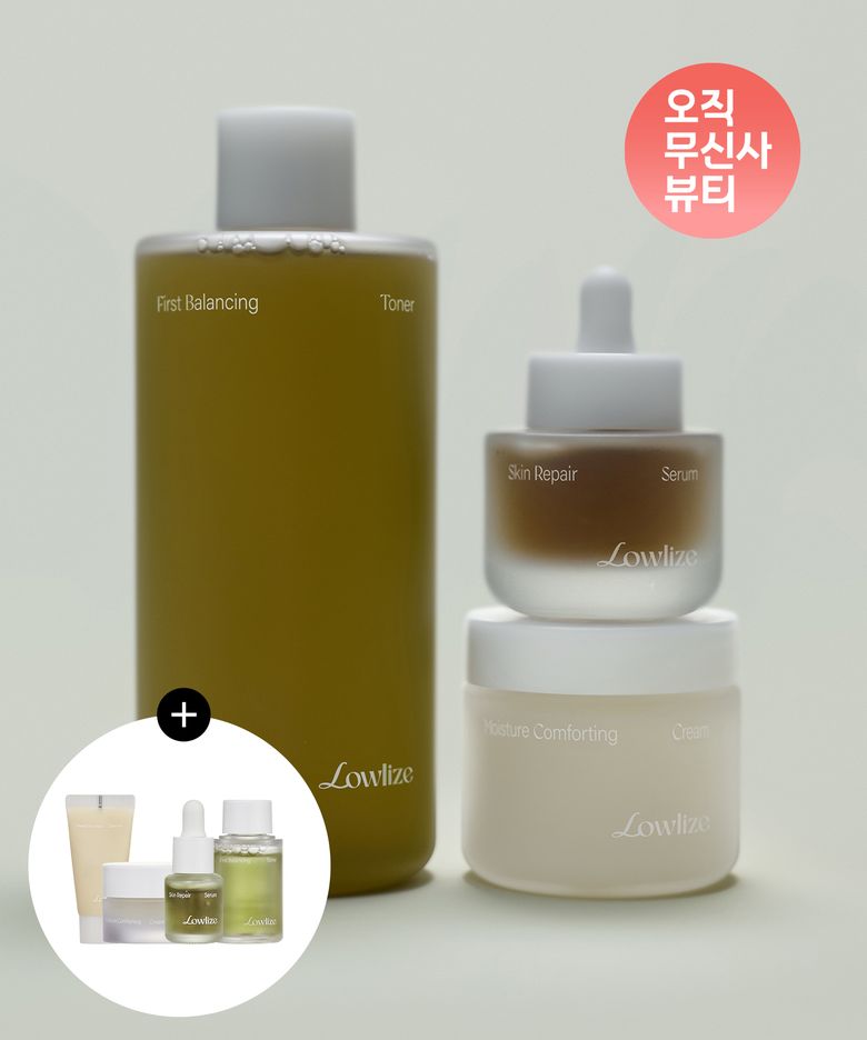 [SET/4종키트증정] 밸런싱 토너 400ML+리페어 세럼 30ML+ 모이스처 크림 80ML