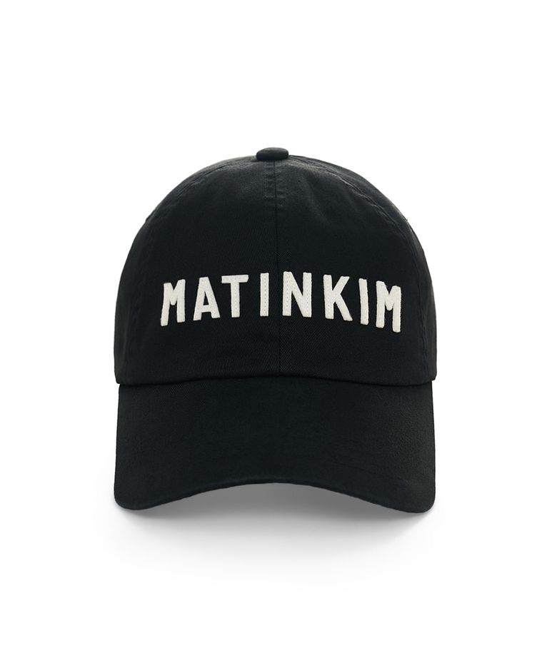 APPLIQUE FELT LOGO BALL CAP IN BLACK