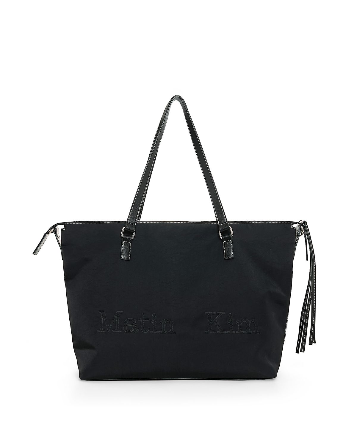 MUSINSA | MATIN KIM MATIN LOGO STITCH TWO WAY BIG BAG IN BLACK