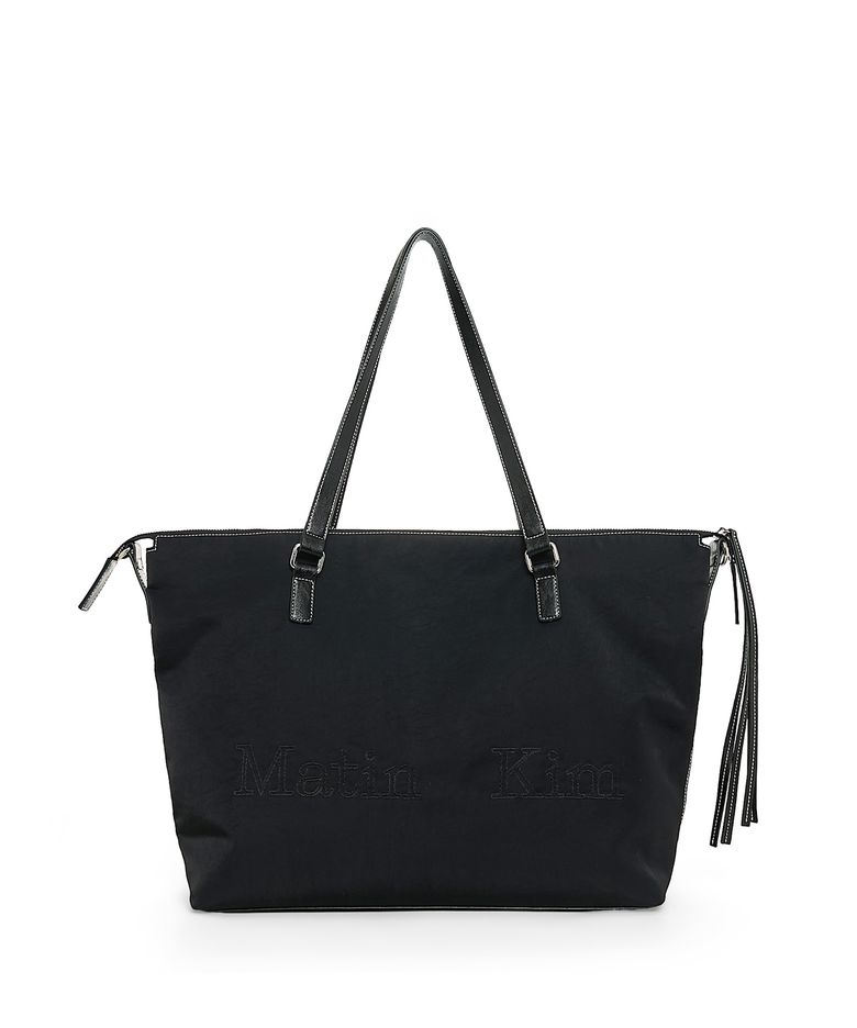 MATIN LOGO STITCH TWO WAY BIG BAG IN BLACK
