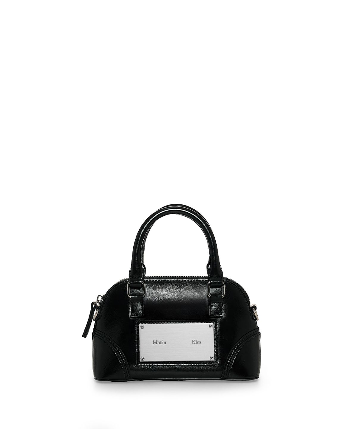 마뗑킴(MATIN KIM) CURVE ZIP MINI BAG IN BLACK