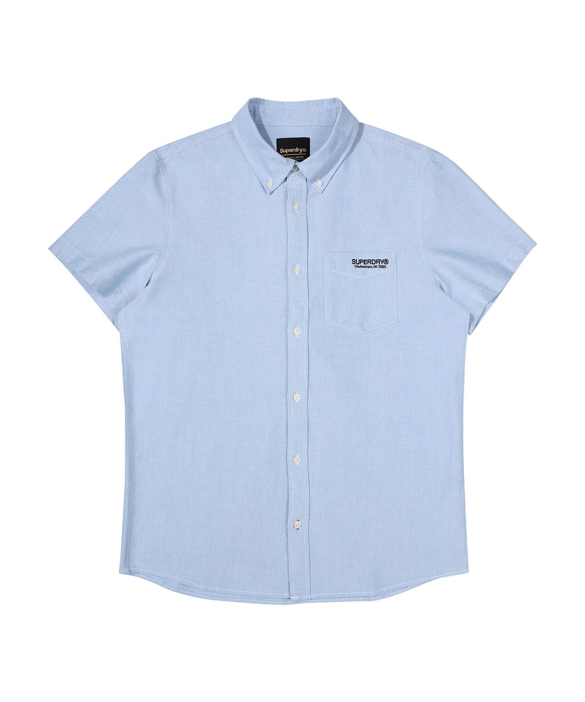 슈퍼드라이(SUPERDRY) 코어 숏 슬리브 옥스퍼드 셔츠 라이트블루 SDUIHAP60LBL