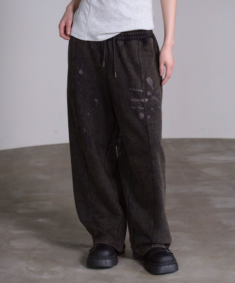 97 PAINTED WASHED PANTS BLACK