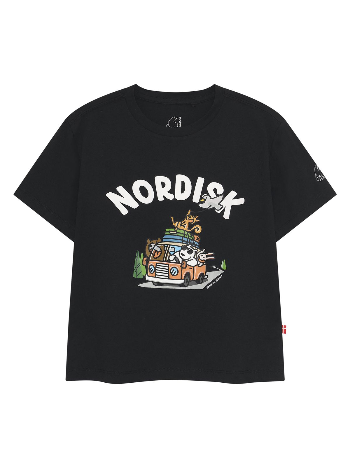 노르디스크(NORDISK) 캠프 크루 카툰 반팔 티셔츠 - K_Black