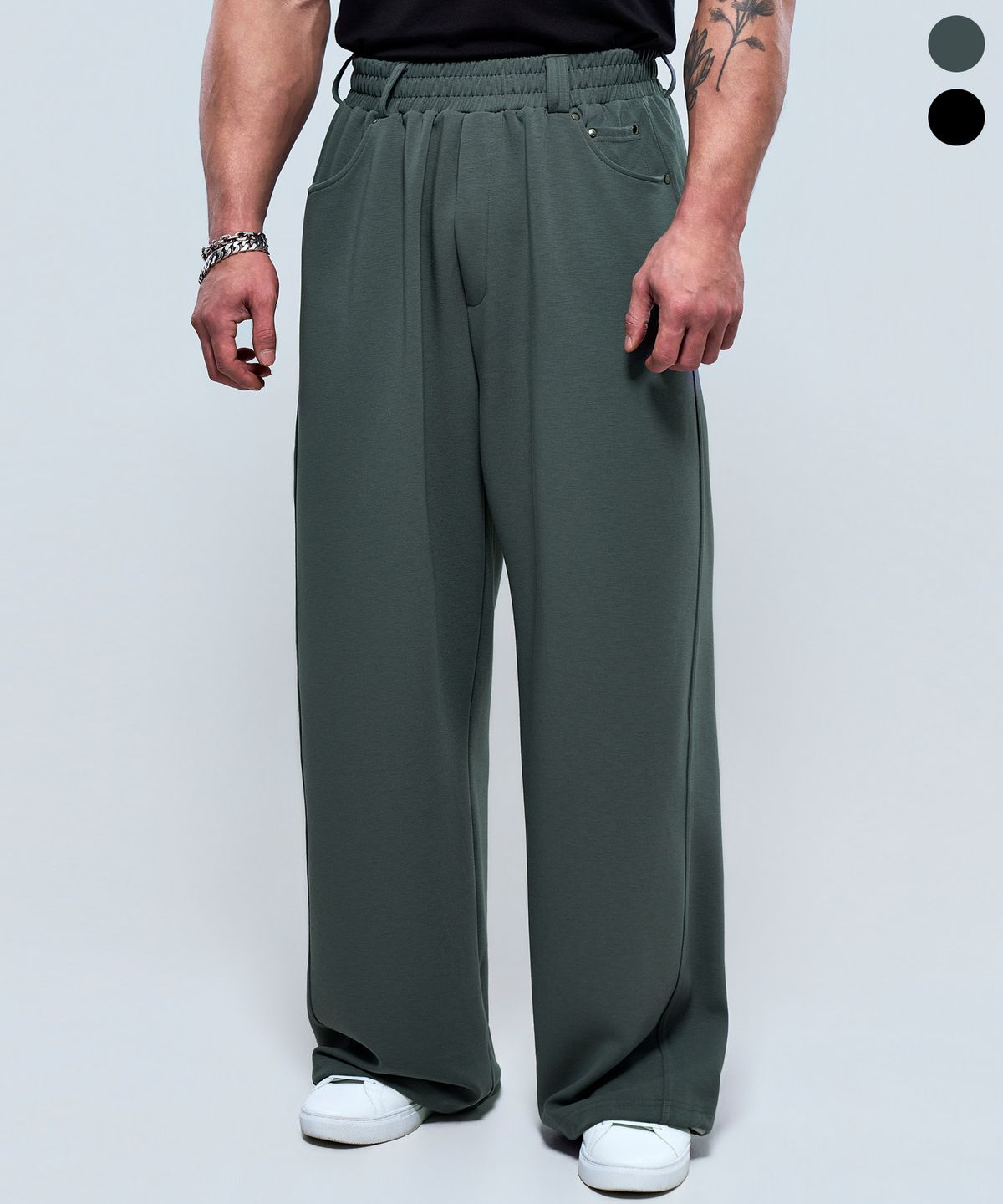 피지컬가먼츠(PHYSICAL GARMENTS) P2637 벨트 스티치 팬츠[2COLOR]