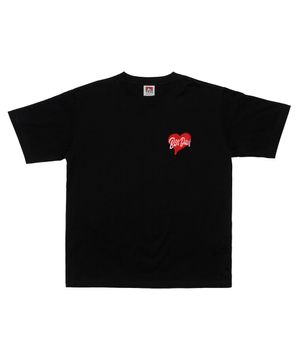 하트 셔닐 티셔츠 블랙