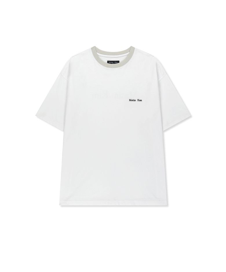 TONAL RIB BACK LOGO TOP FOR MEN IN WHITE