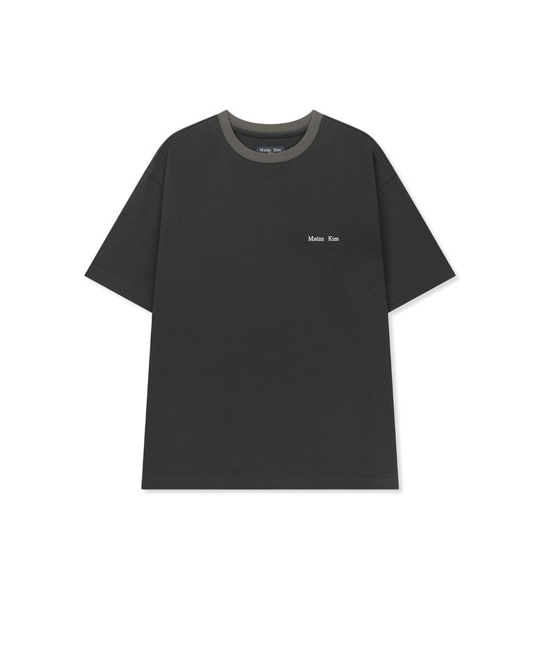 TONAL RIB BACK LOGO TOP FOR MEN IN BLACK