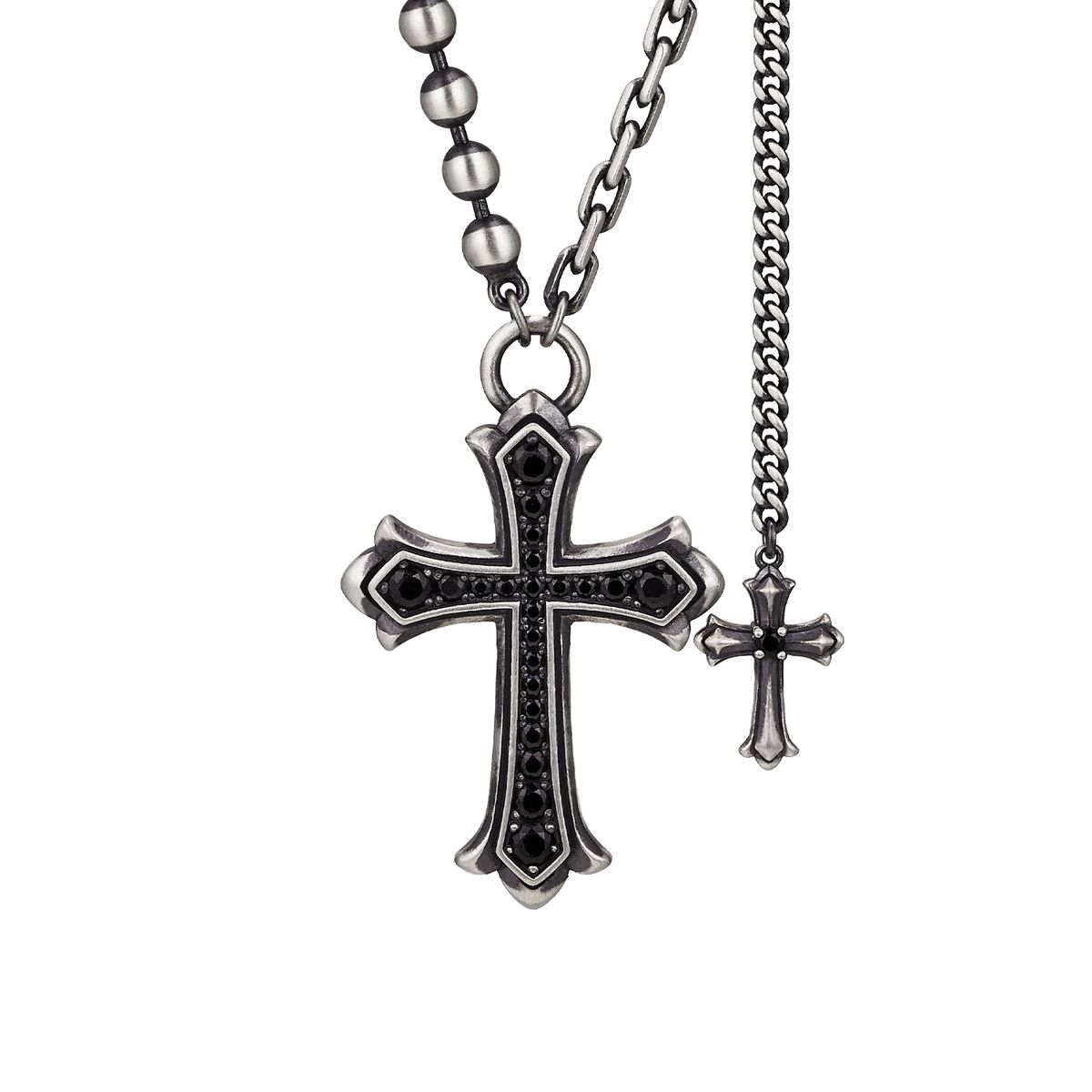 마르스마크(MARS MARK) Stellar Cross Drop Mixed Chain Necklace L