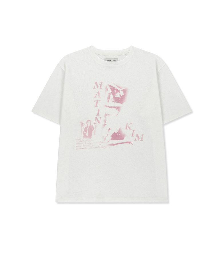 PORTRAIT GRAFFITI LOGO TOP IN WHITE