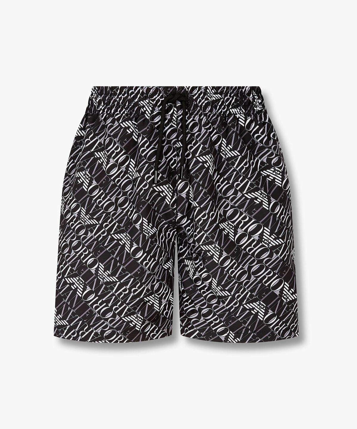 엠포리오 아르마니 언더웨어(EMPORIO ARMANI UNDERWEAR) 남성 다이아고날 로고 스윔 쇼츠_블랙 0816121166