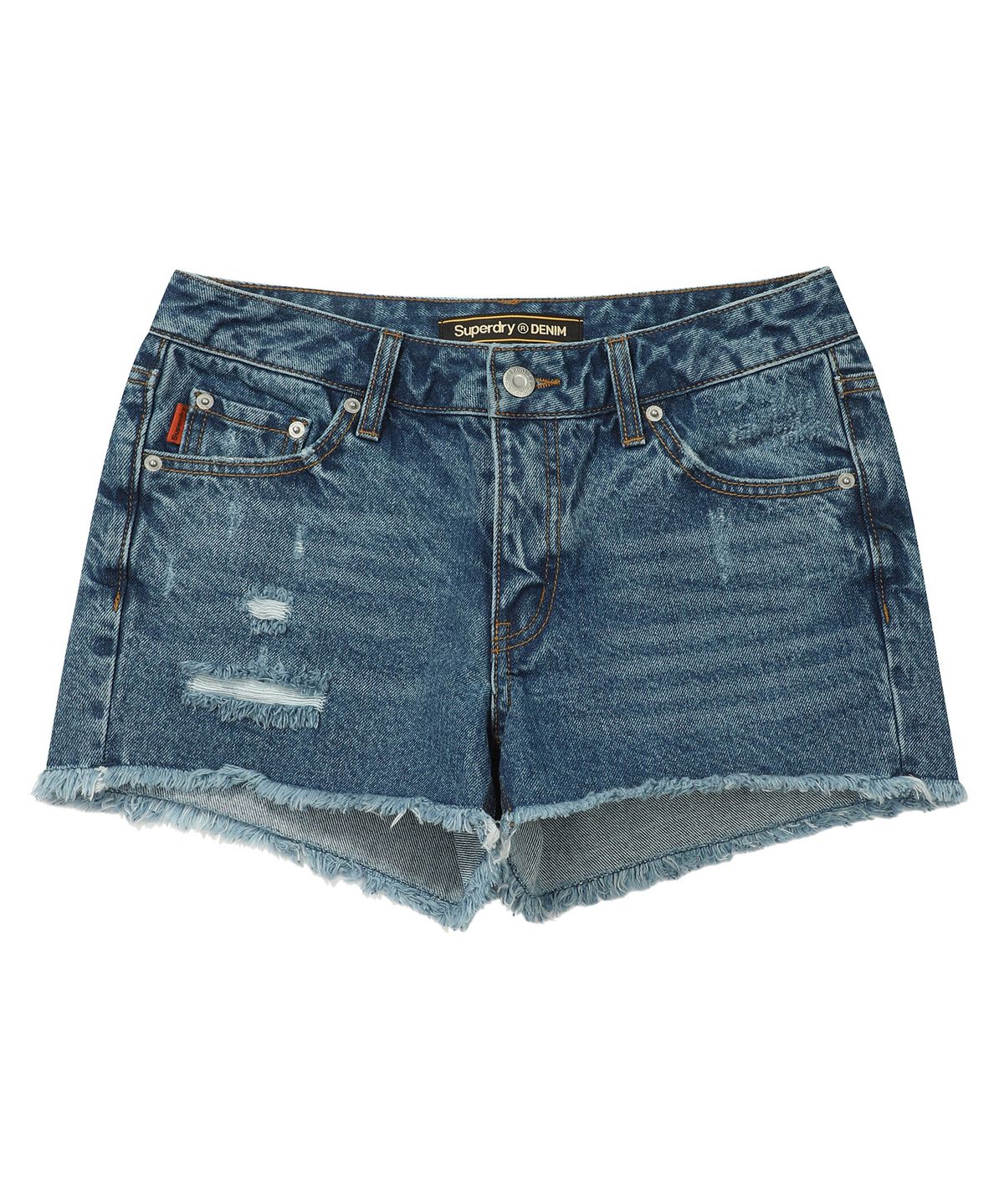 슈퍼드라이(SUPERDRY) 우먼스 데님 쇼츠 미드인디고 SDFLHAP61MID
