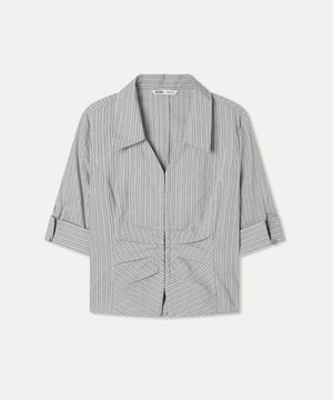 슬림핏 셔링 블라우스 RE BLG309C_MIWBWG50QC