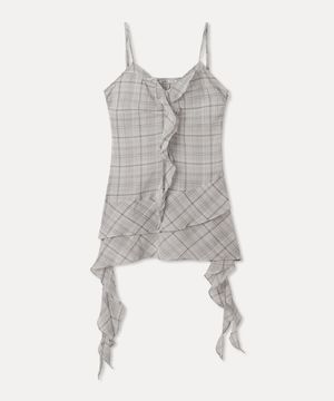 시스루 체크 레이어드 원피스_MIWOWG501G