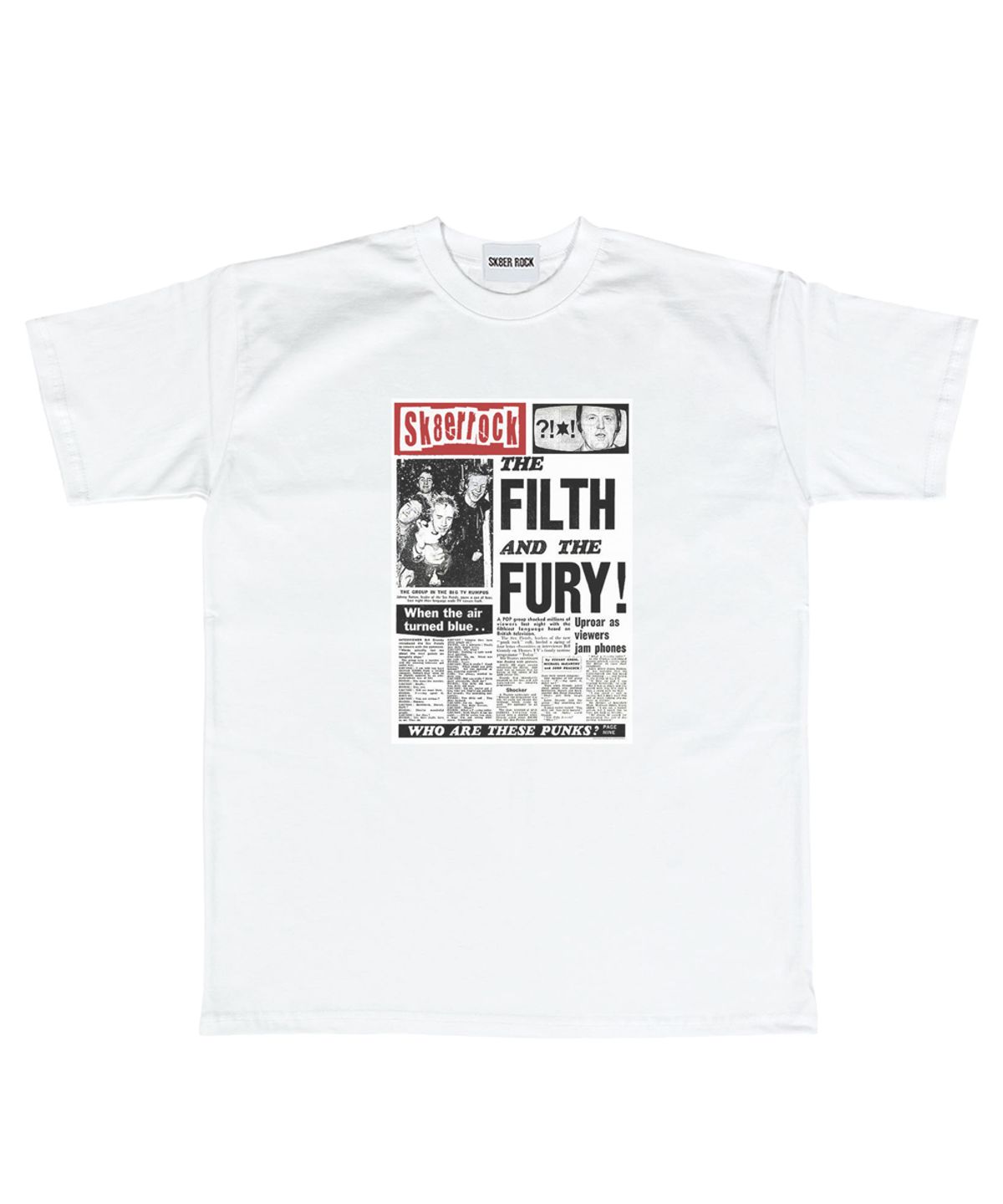 스케이터락(SK8ER ROCK) Ink Riot T-Shirt ((white))