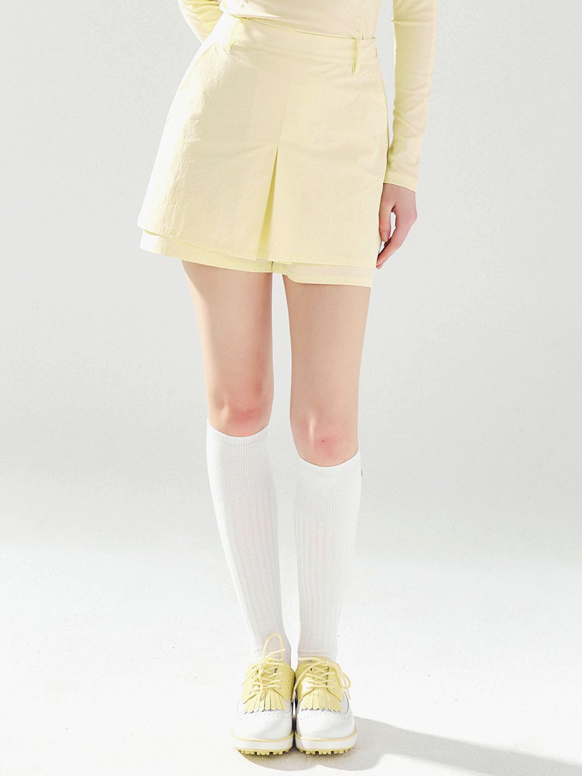 로드로아르(LORDLOAR) 더블 레이어드 숏팬츠 YELLOW