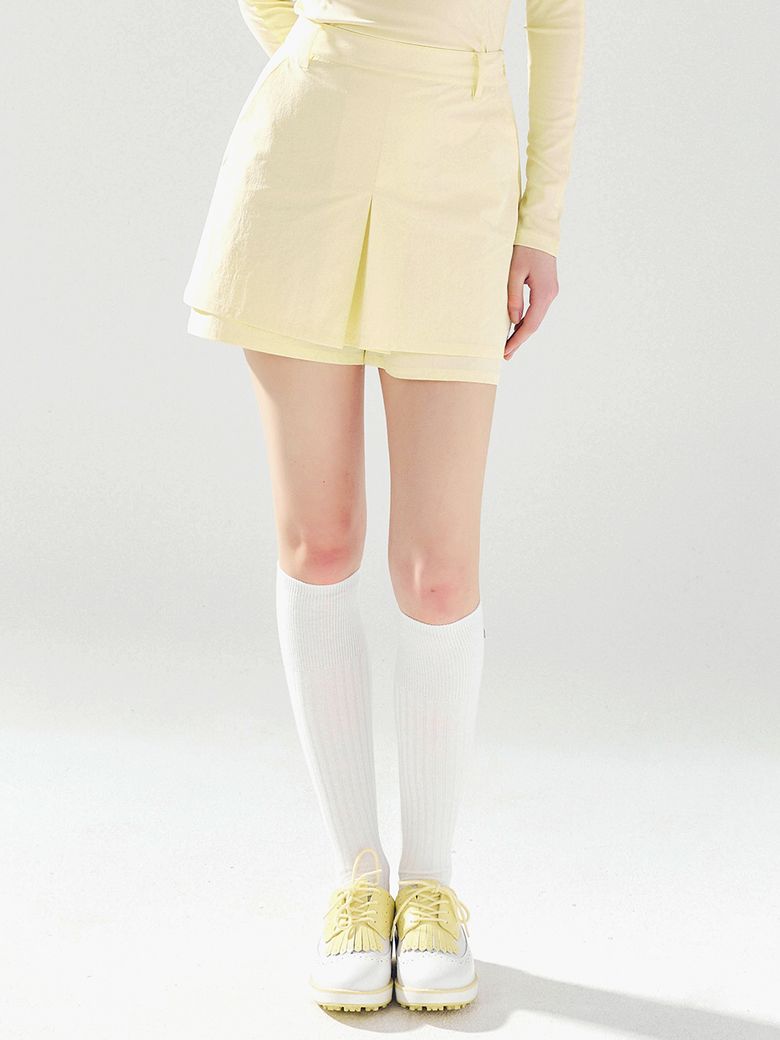 더블 레이어드 숏팬츠 YELLOW