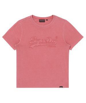 우먼스 빈티지 아플리케 티셔츠 레드 SDFISDP04RED