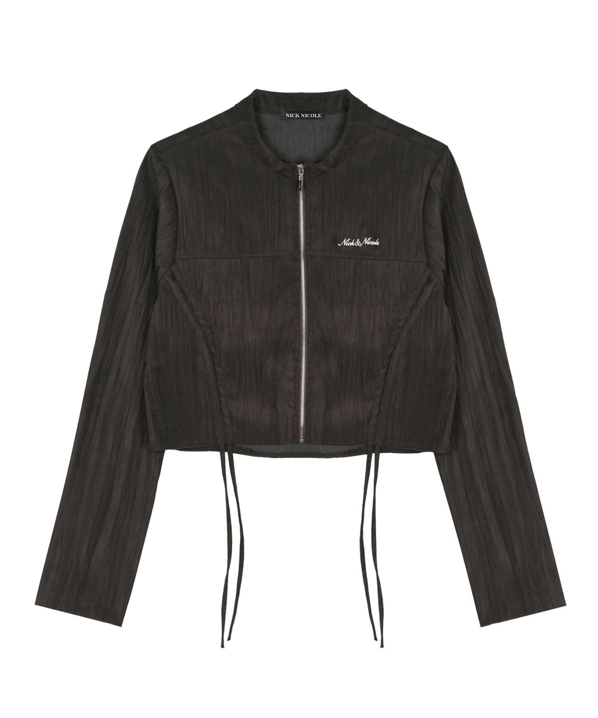 닉앤니콜(NICK&NICOLE) SUEDE STRING JACKET_BROWN