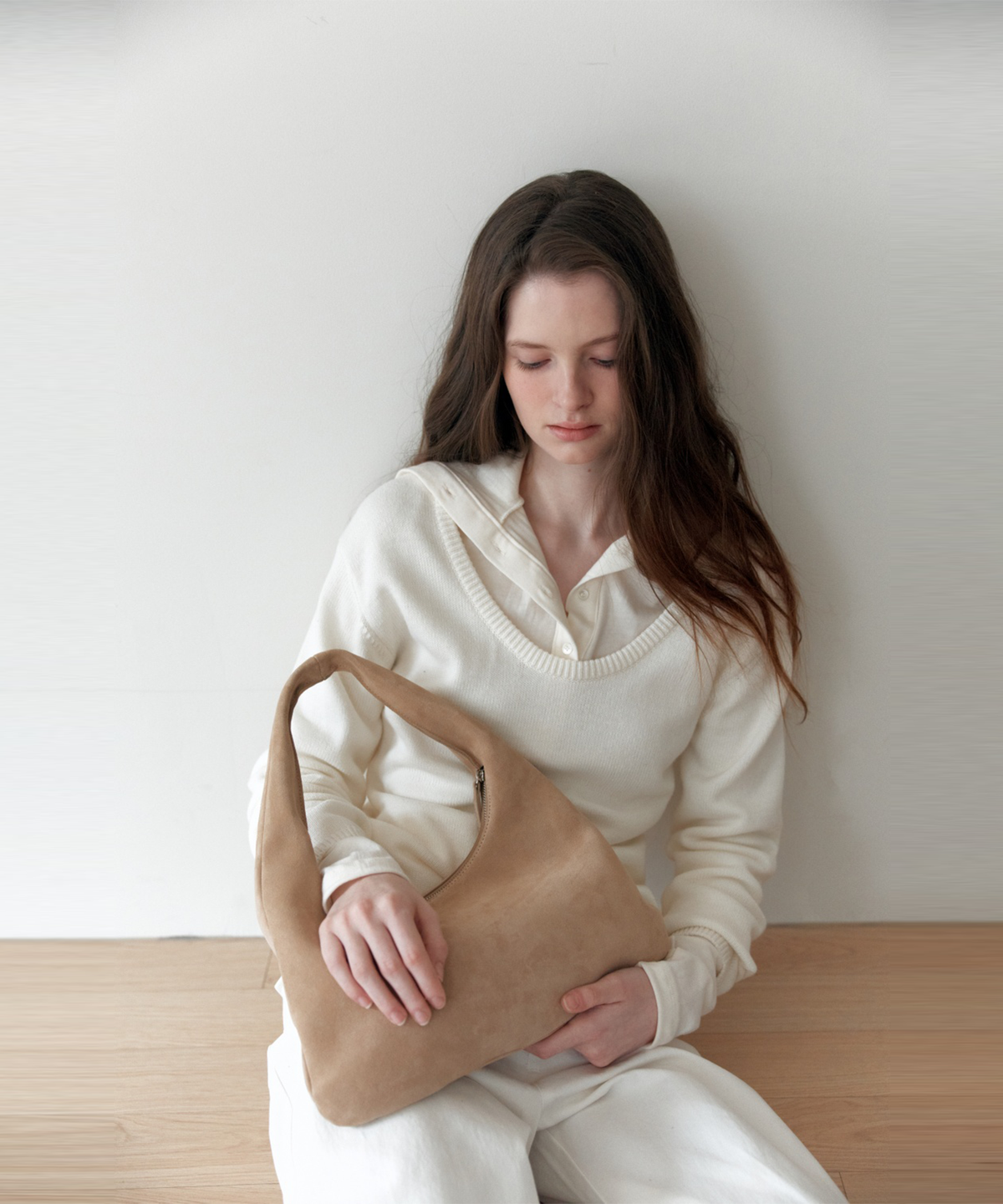 더 릴(THE LILLE) Margaret Shoulder Bag_Beige(suede)