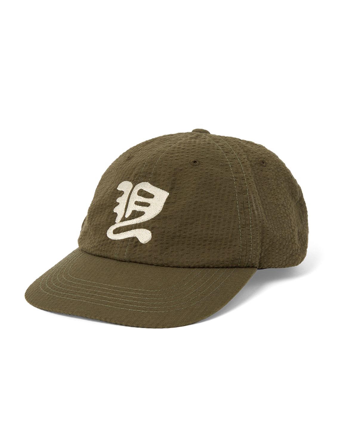 예스아이씨(YESEYESEE) Y.E.S Washed Seersucker Cap Olive