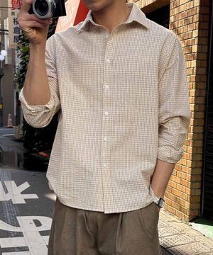[빅사이즈] 모노 산뜻 체크 셔츠 XL-6XL