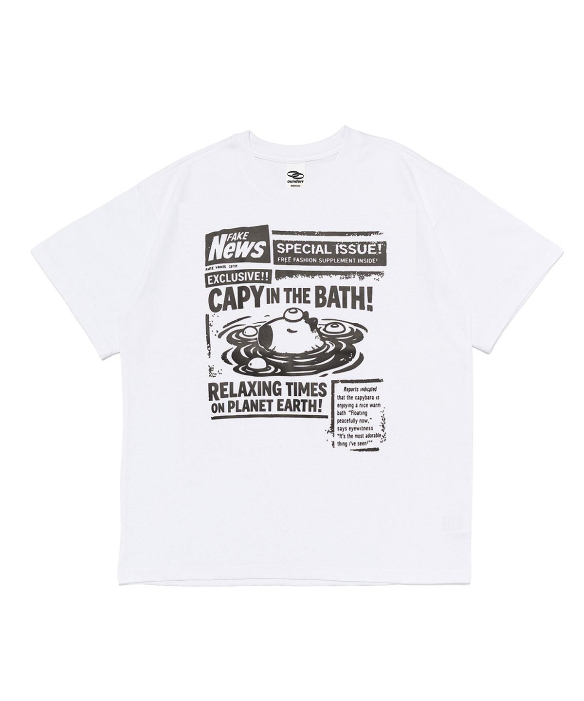 오언더알(OUNDERR) BATH TIME CAPY 반팔 티셔츠 (화이트)