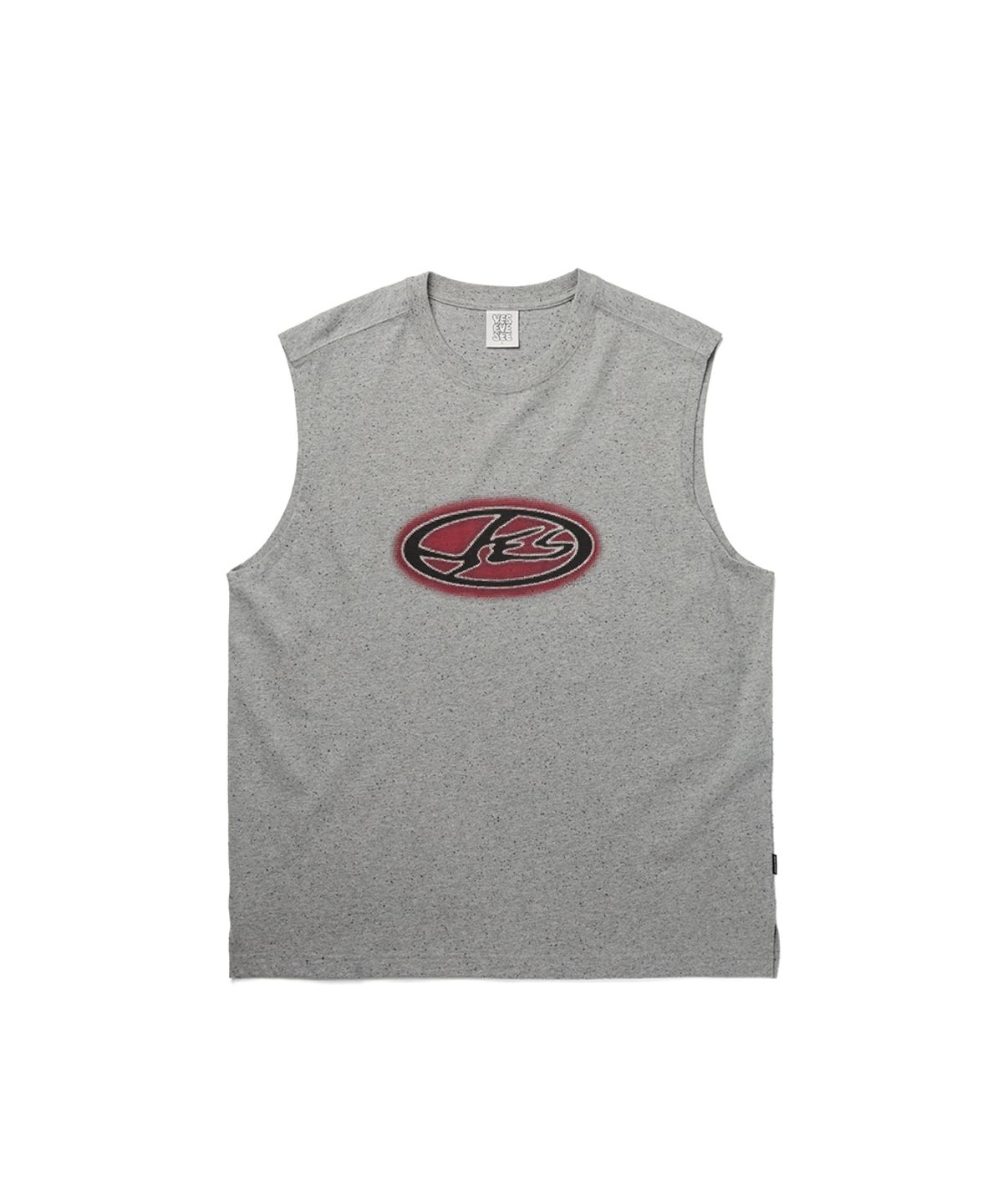 예스아이씨(YESEYESEE) Y.E.S Oval Logo Sleeveless Grey
