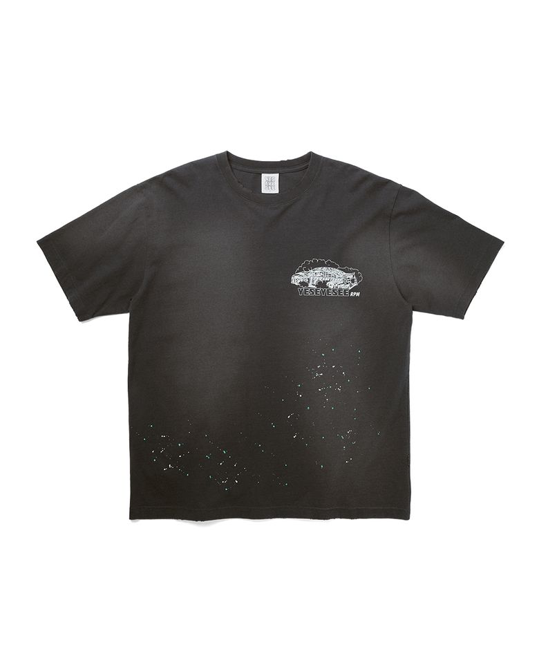 Y.E.S Vintage Racing Tee Charcoal