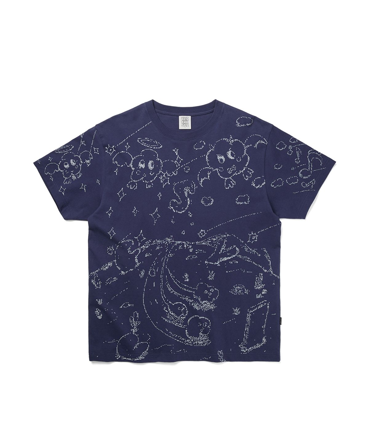 예스아이씨(YESEYESEE) Pixel World Tee Light Navy