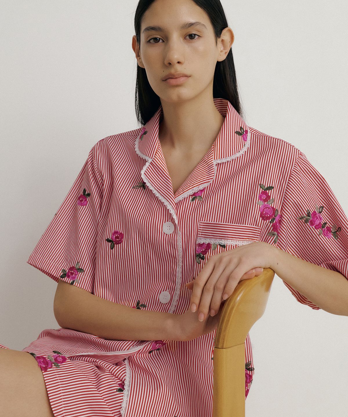 조스라운지(JO'S LOUNGE) (w) Ruby Short Pajama Set (with Scrunchie)
