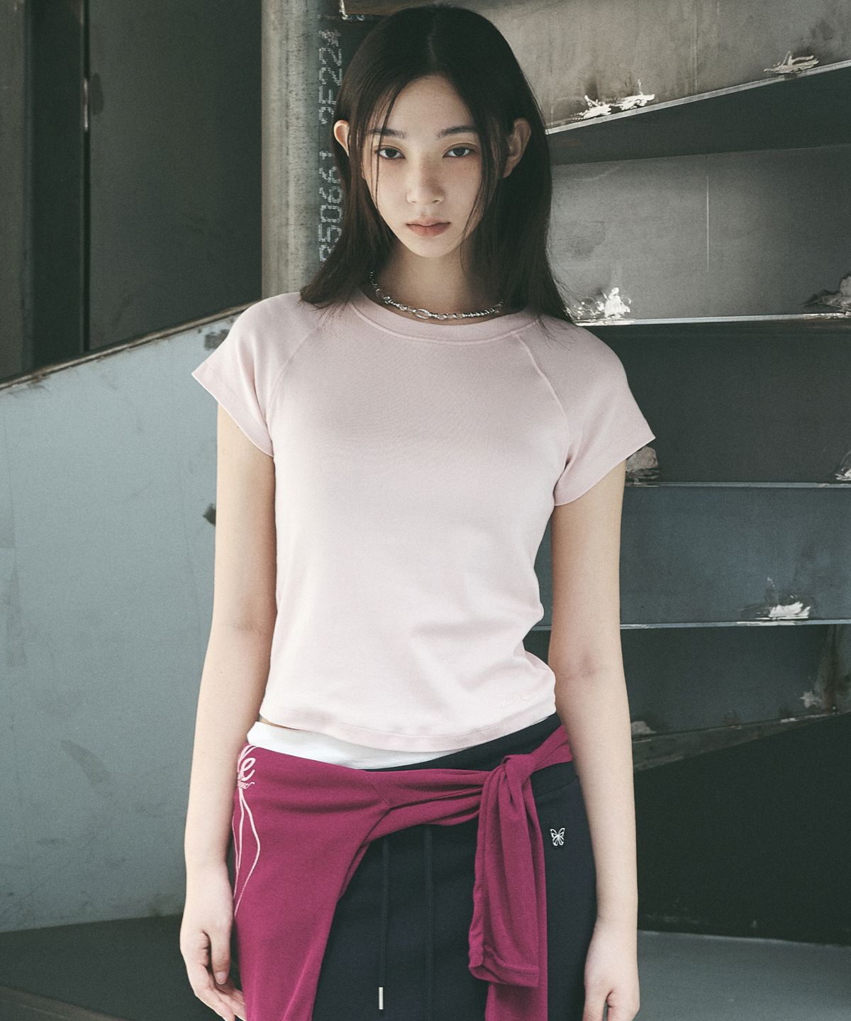 닉앤니콜(NICK&NICOLE) SOFT RAGLAN TOP_PINK