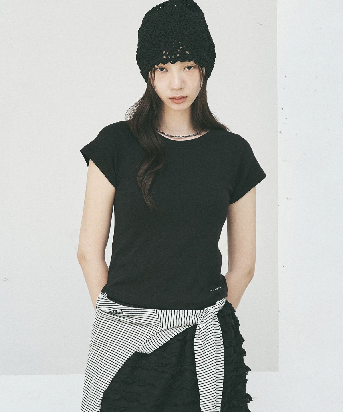 닉앤니콜(NICK&NICOLE) SOFT RAGLAN TOP_BLACK