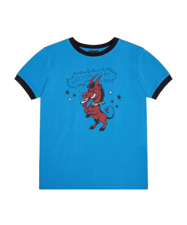 Bad Horse Ringer Top (Blue)