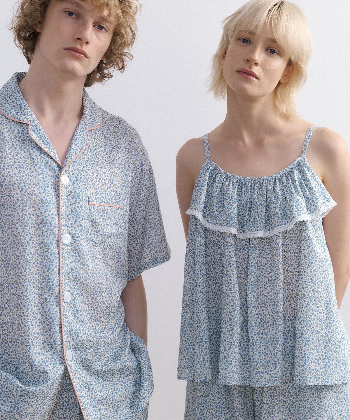 조스라운지(JO'S LOUNGE) [모달100] (couple) Ella Short Pajama Set + Camisole Two-piece