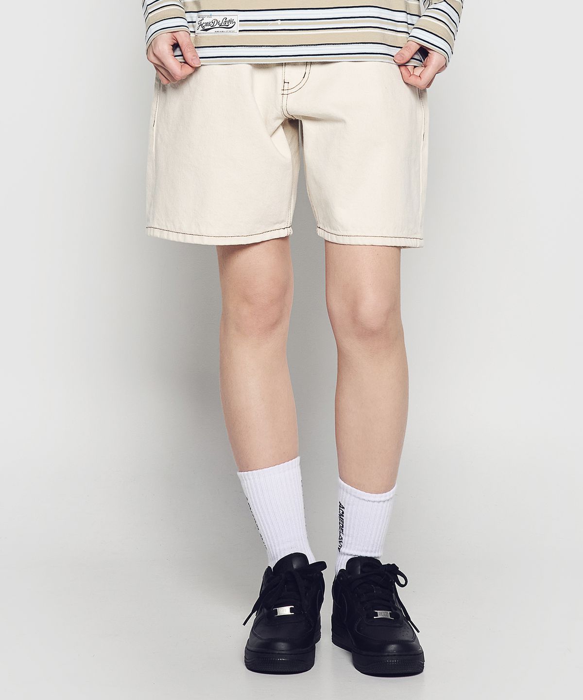 아크메드라비(ACME DE LA VIE) SENSITIVE DENIM SHORT PANTS
