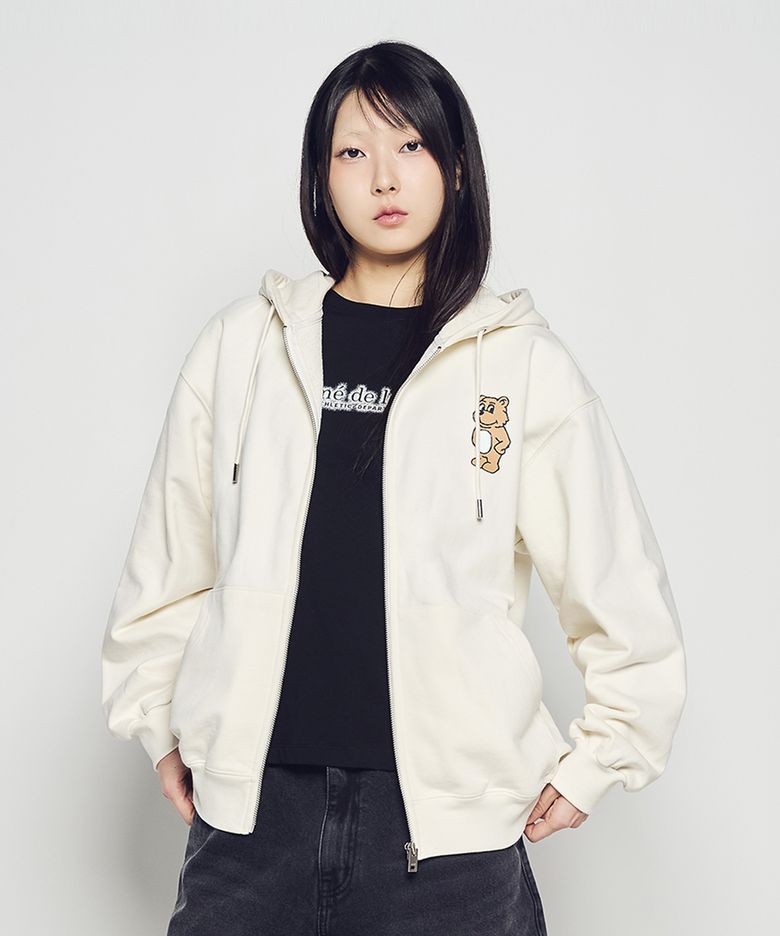 STAND 2D AC BEAR HOODIE ZIP UP