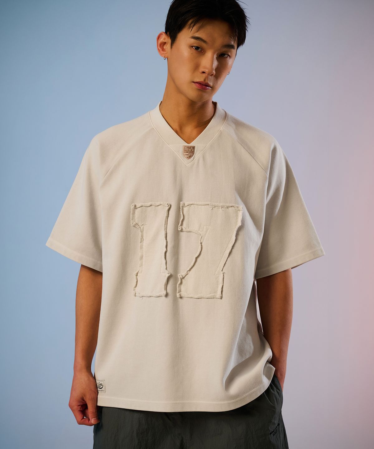 아크메드라비(ACME DE LA VIE) PIGMENT OVERSIZED RUGBY SHORT SLEEVE T-SHIRT