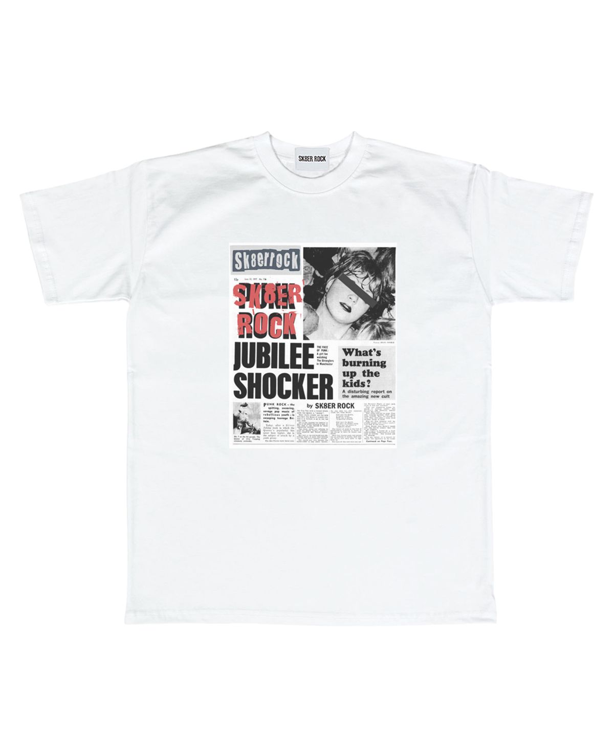 스케이터락(SK8ER ROCK) Burning Youth T-shirt ((white))