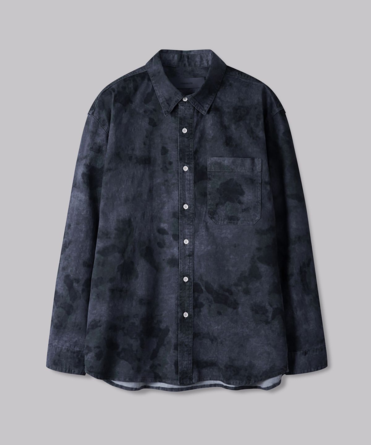 코너블레스(CORNERBLESS) WASHED NAVY CAMO LONG SLEEVE SHIRTS