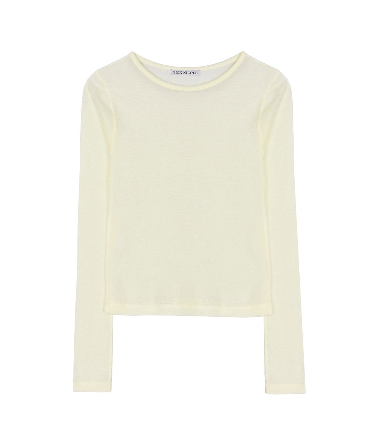 닉앤니콜(NICK&NICOLE) [ESSENTIAL] WOOL TENCEL TEE_BUTTER