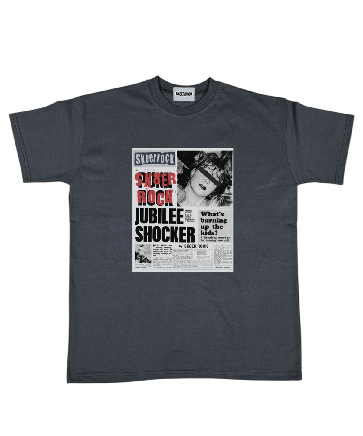 스케이터락(SK8ER ROCK) Burning Youth T-shirt ((dark gray))