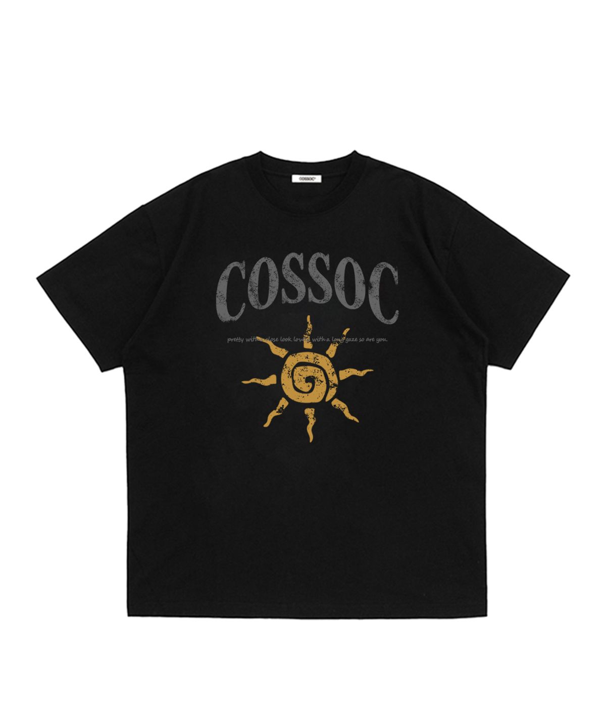 코소(COSO) CC 선 아트웍 그래픽 티셔츠(블랙)