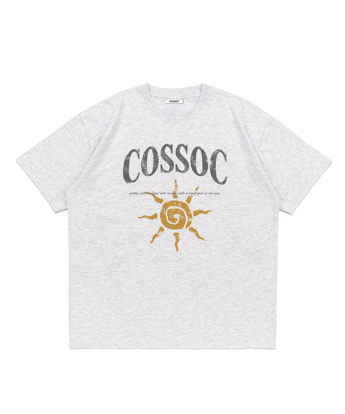 코소(COSO) CC 선 아트웍 그래픽 티셔츠(라이트 그레이)