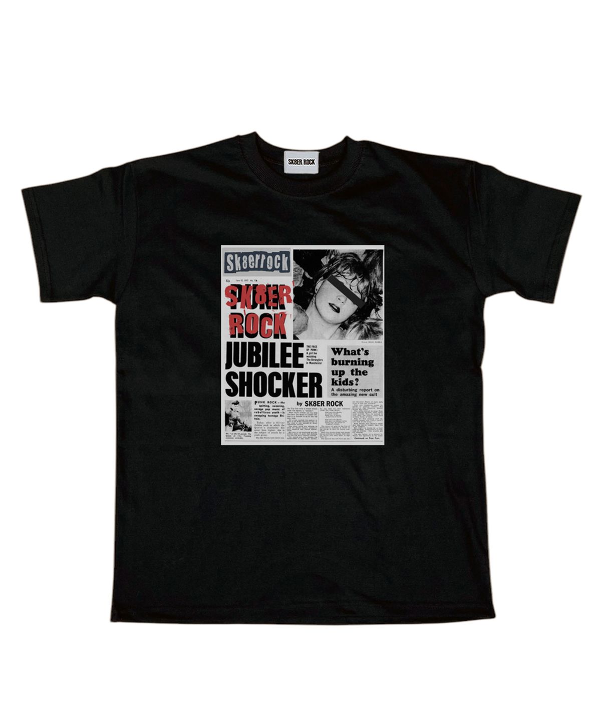 스케이터락(SK8ER ROCK) Burning Youth T-shirt ((black))