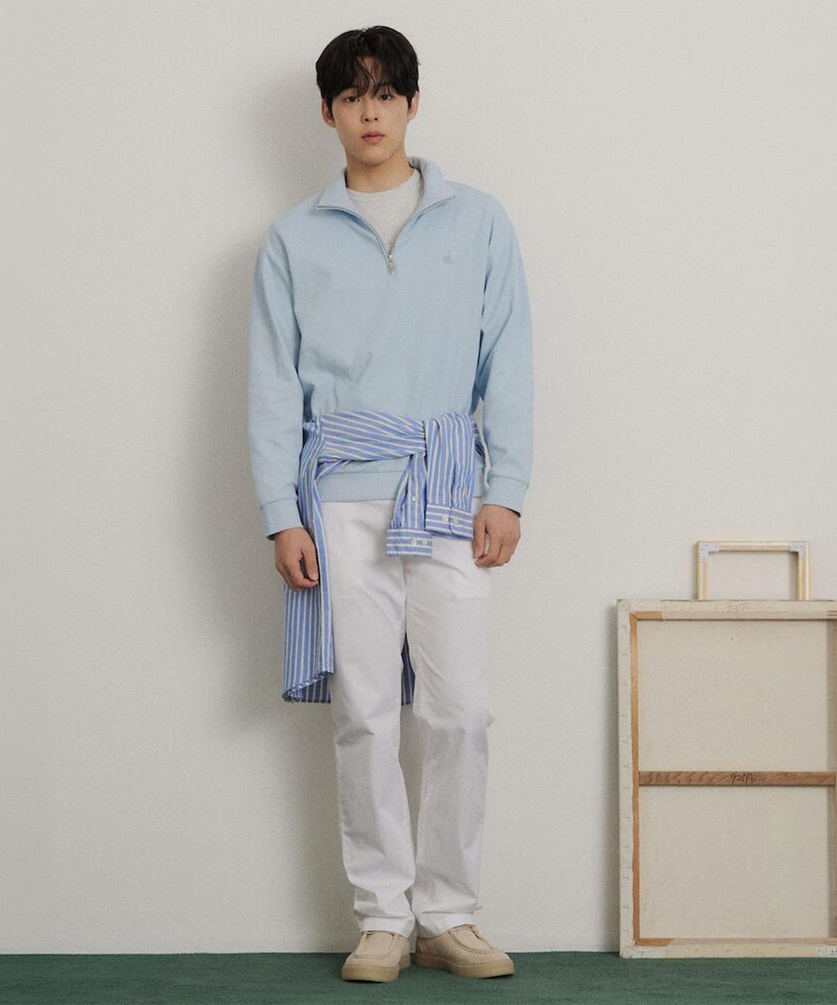 빈폴 멘(BEANPOLE MEN) [Essential] 여름 스탠다드핏 치노 팬츠  화이트