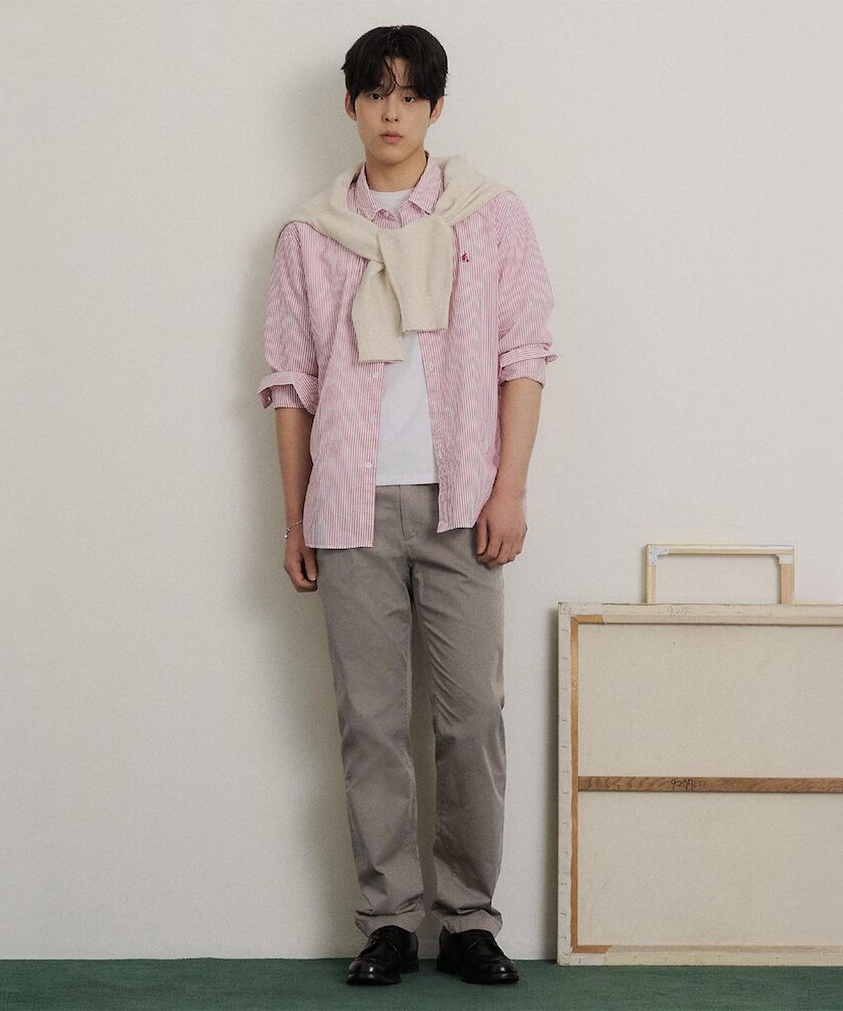 빈폴 멘(BEANPOLE MEN) [Essential] 여름 스탠다드핏 치노 팬츠  카키