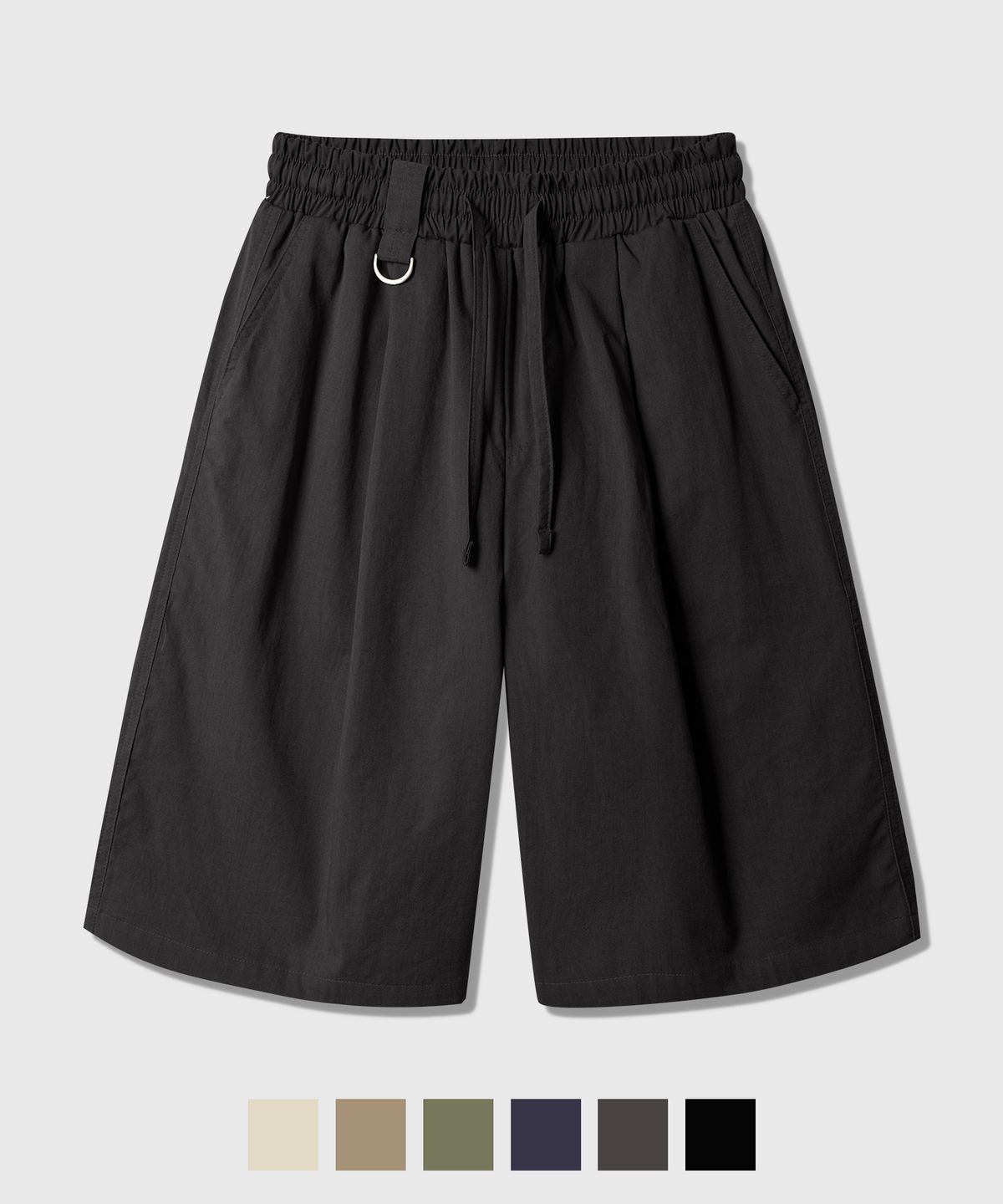 제멋(JEMUT) 카치온 D링 버뮤다 팬츠 블랙 KJSP2701