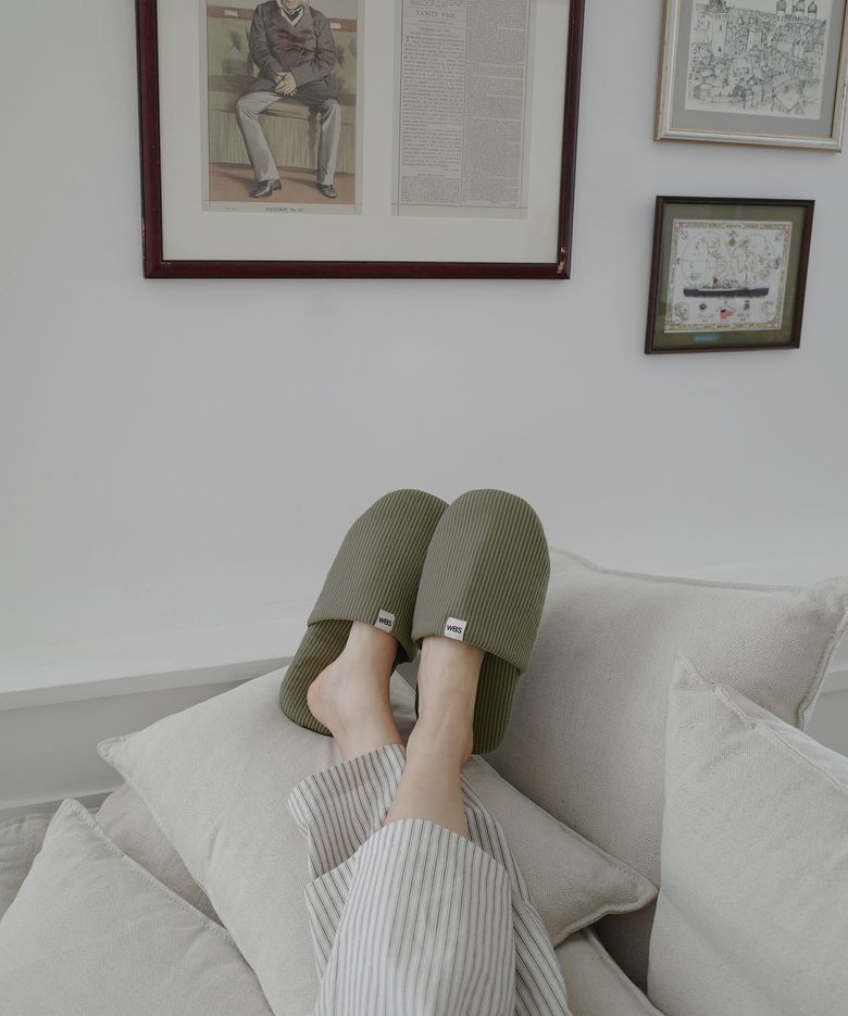 WBS Signature ROOM SHOES (Khaki Stripe)