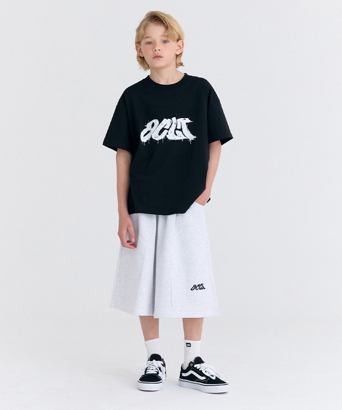 오실롯 주니어(OCELOT JUNIOR) [SET] G12F14 블러디 데일리버뮤다 셋업 (블랙/라그)
